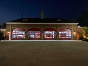 Fire Station at night